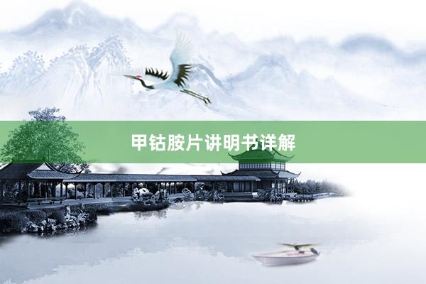 甲钴胺片讲明书详解